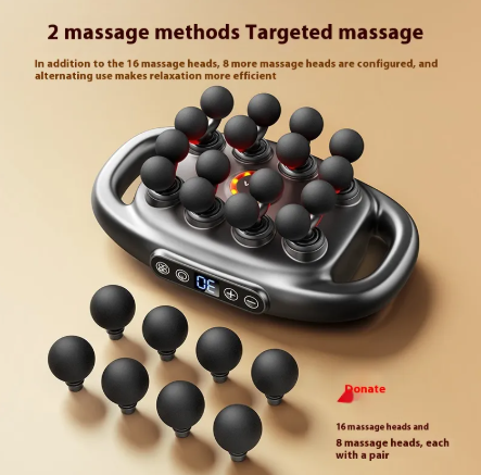 Deep Tissue Muscle Massage Gun, 8/16 Heads